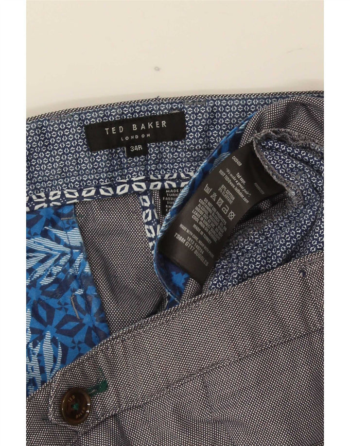 Ted Baker Muške uske hlače W34 L31 Sivi pamuk