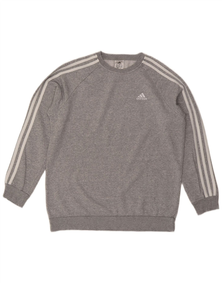 ADIDAS Ženska prevelika majica s kratkim rukavima UK 8/10 Small Grey Flected