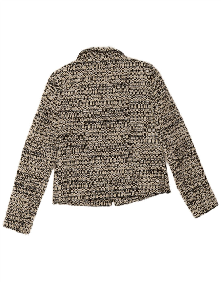 Zara ženska jakna s punim patentnim zatvaračem UK 10 Small Grey Flected