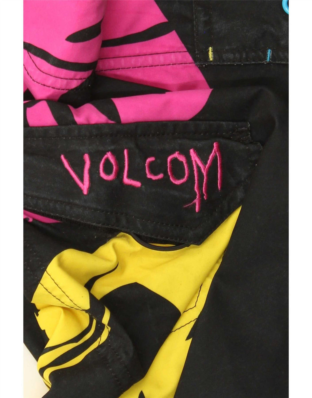 Volcom muške kratke hlače za kupanje s grafičkim motivima, srednji crni poliester