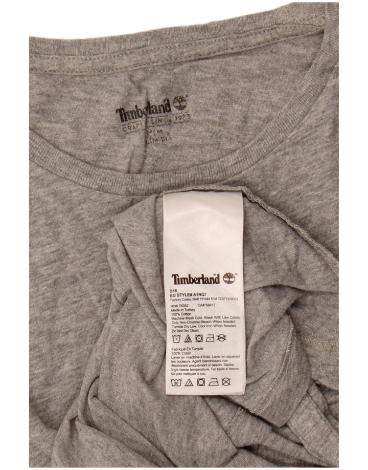 Timberland muška uska majica kratkih rukava srednje sivi pamuk