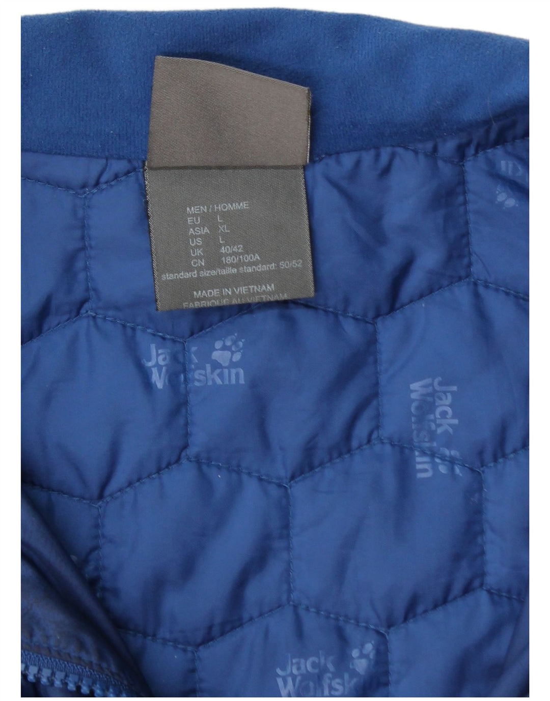 JACK WOLFSKIN muška prošivena jakna UK 40/42 veliki plavi poliester