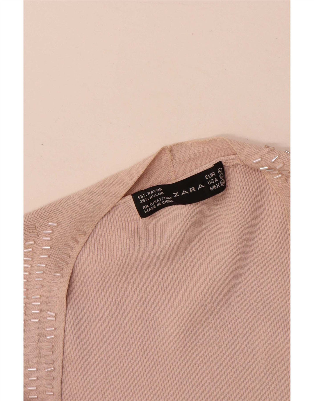 Zara ženski gornji dio bluze UK 14 Large Pink Rayon