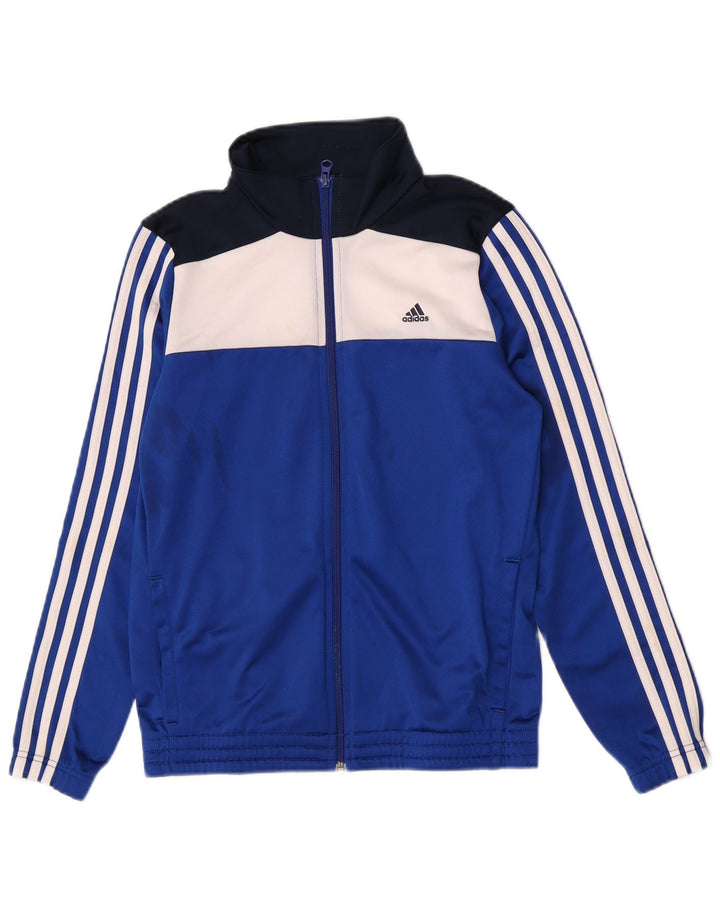 Adidas trenirka za dječake 13-14 godina plava poliesterska boja