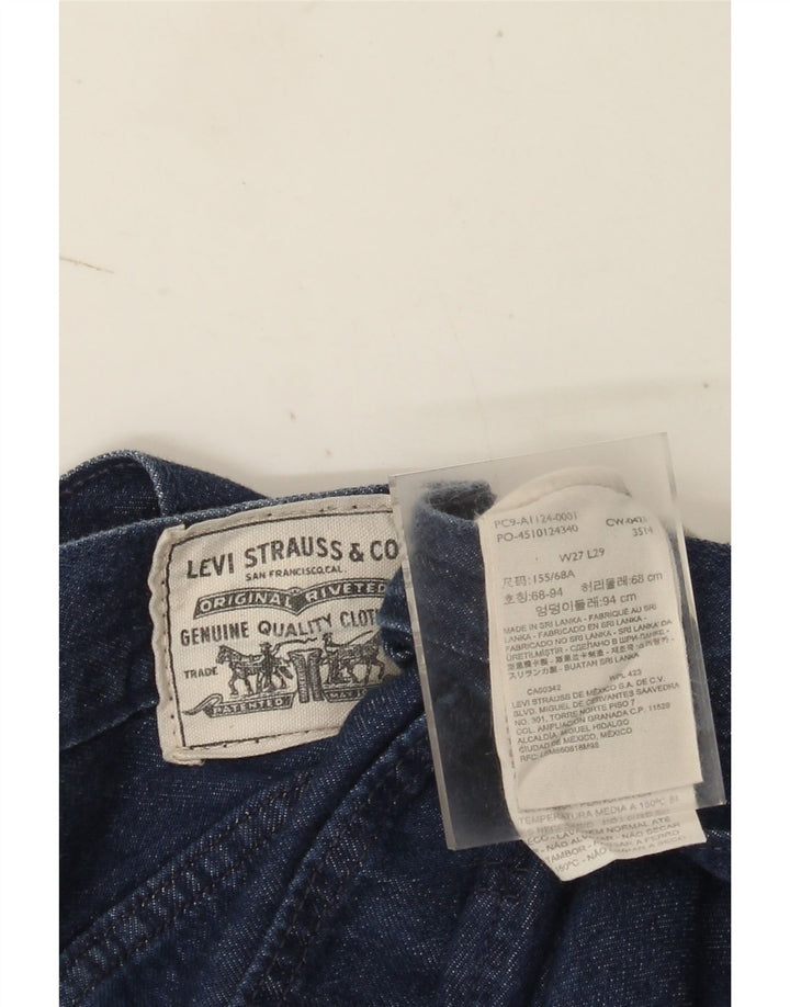 Levi's ženske ravne traperice W27 L29 tamnoplavi pamuk