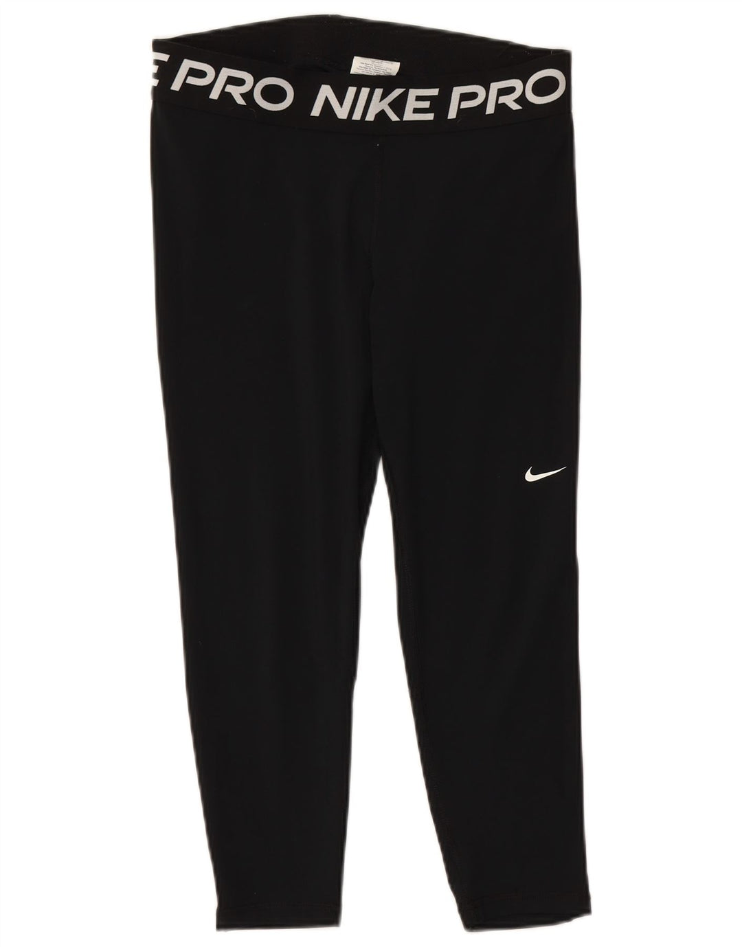 NIKE Ženske Dri Fit Graphic Leggings UK 14 Veliki crni poliester