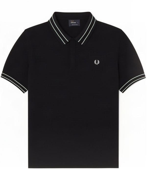 Fred Perry muška polo majica velike crne pruge od merino vune