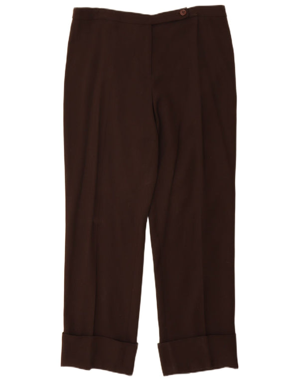 Paola Antonini muške hlače ravnog odijela UK 16 Large W32 L29 Smeđe vunene