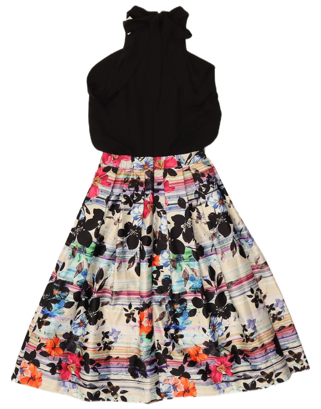 WAREHOUSE Womens Halter Dress UK 6 XS  Multicoloured Floral Polyester