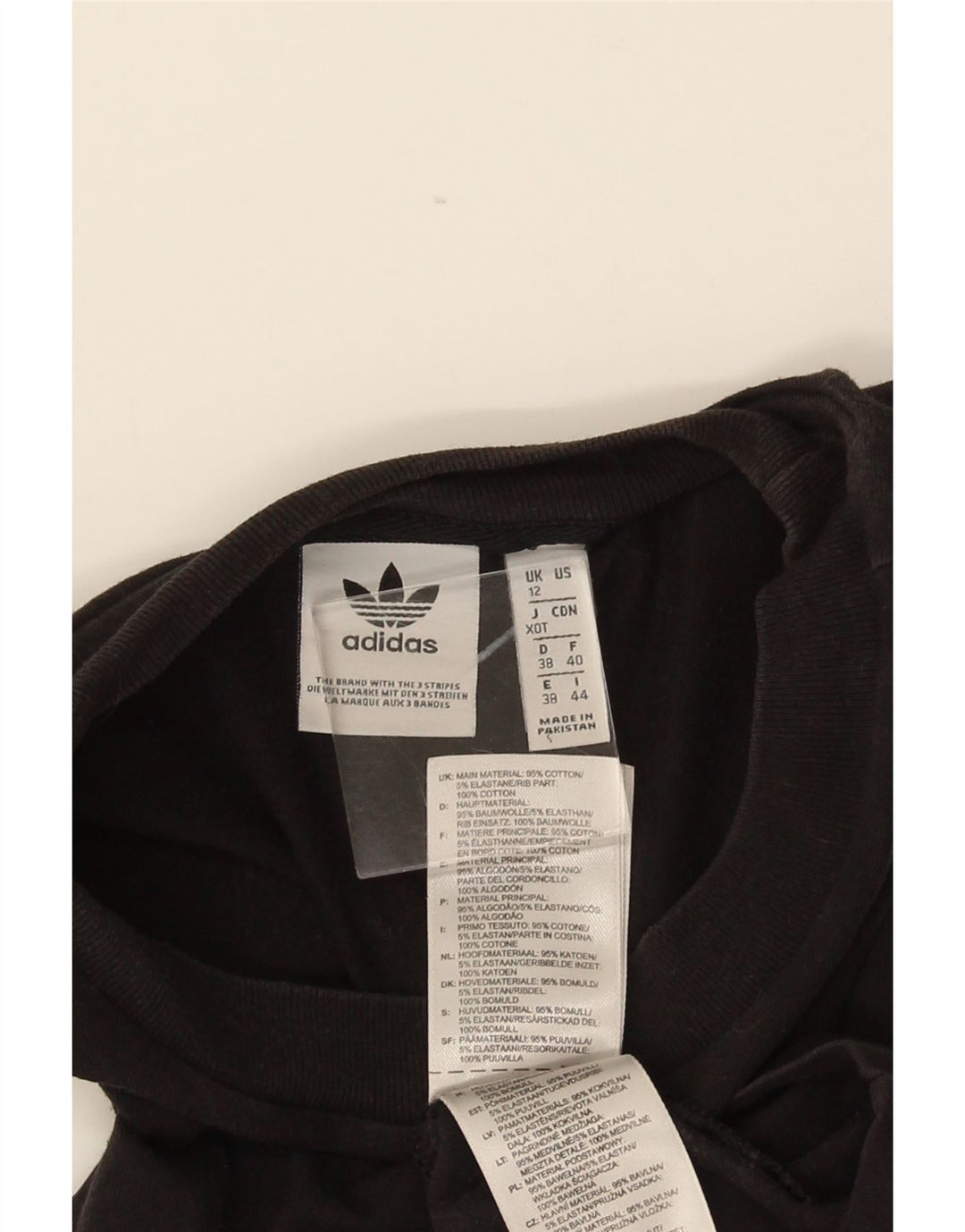 Adidas ženski grafički prsluk UK 12 srednji crni pamuk