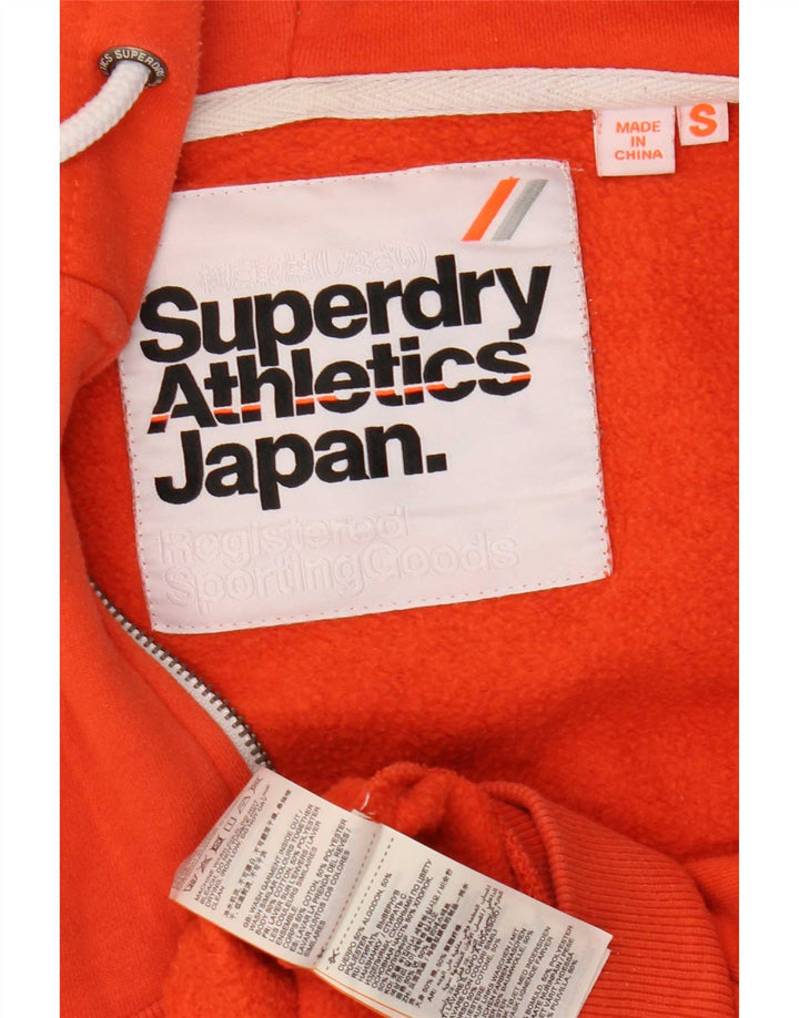 Superdry muški pulover s kapuljačom na patentni zatvarač Mali narančasti pamuk