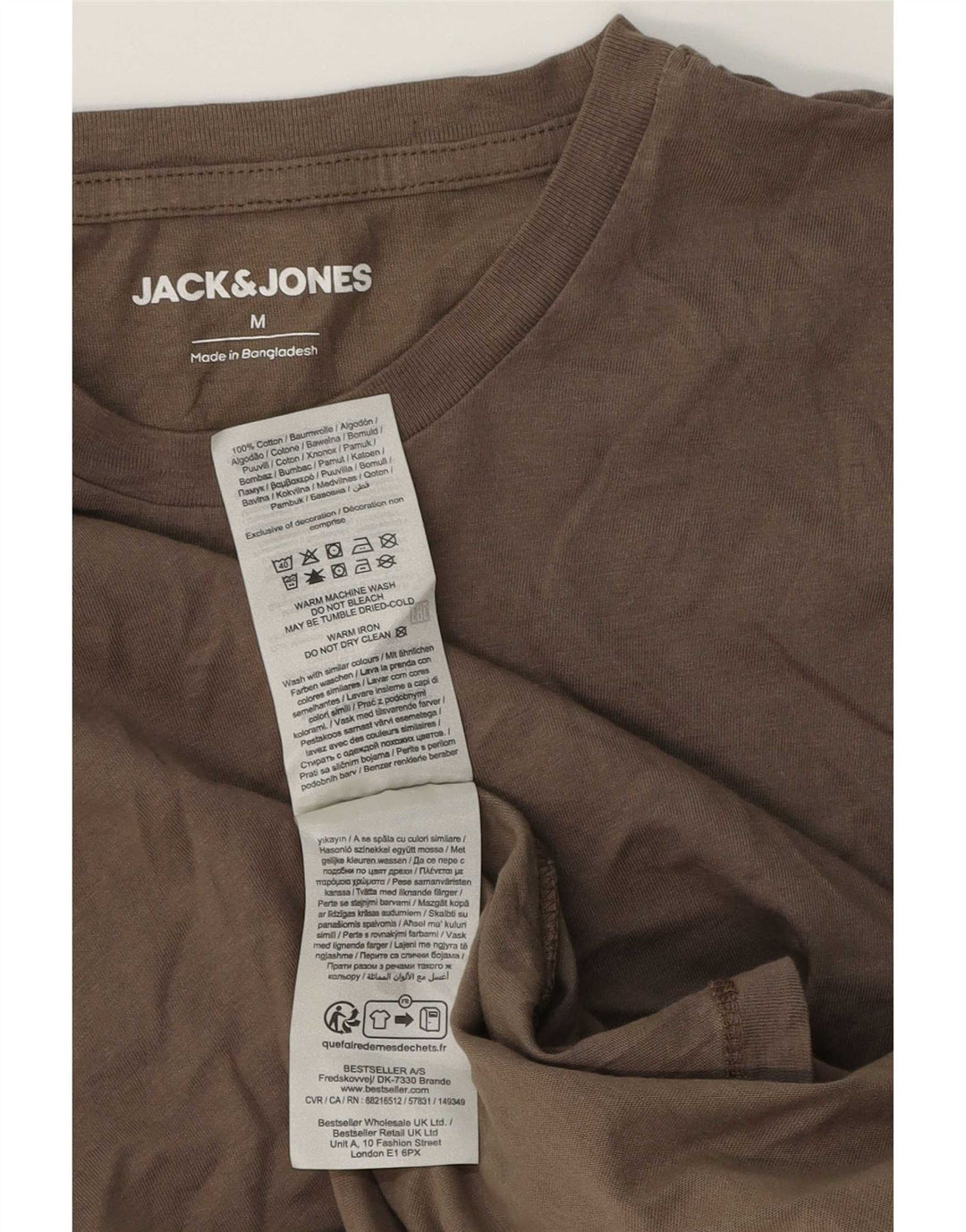 Jack & Jones muška majica kratkih rukava Srednje smeđi pamuk