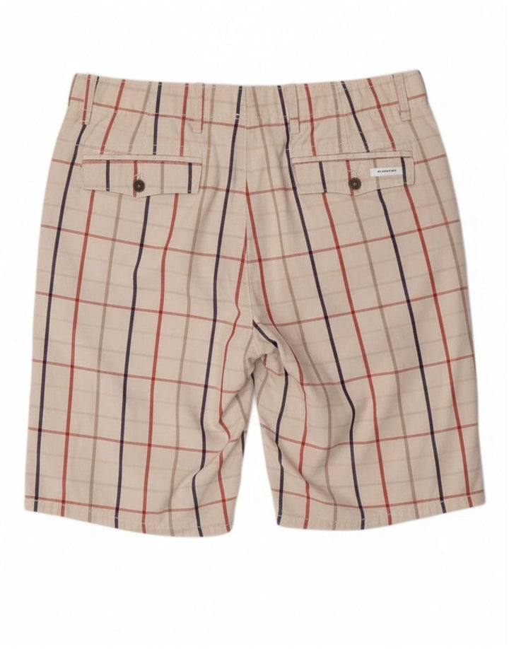 LEVI'S Mens Chino Shorts W34 Large Off White Check Cotton
