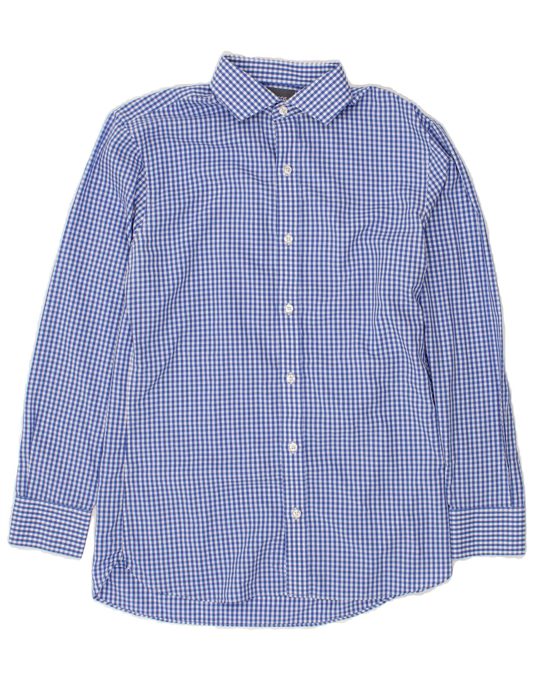 BONOBOS Mens Tailored Fit Slim Fit Shirt Size 15 1/2 Medium Blue Gingham Vintage BONOBOS and Second-Hand BONOBOS from Messina Hembry 