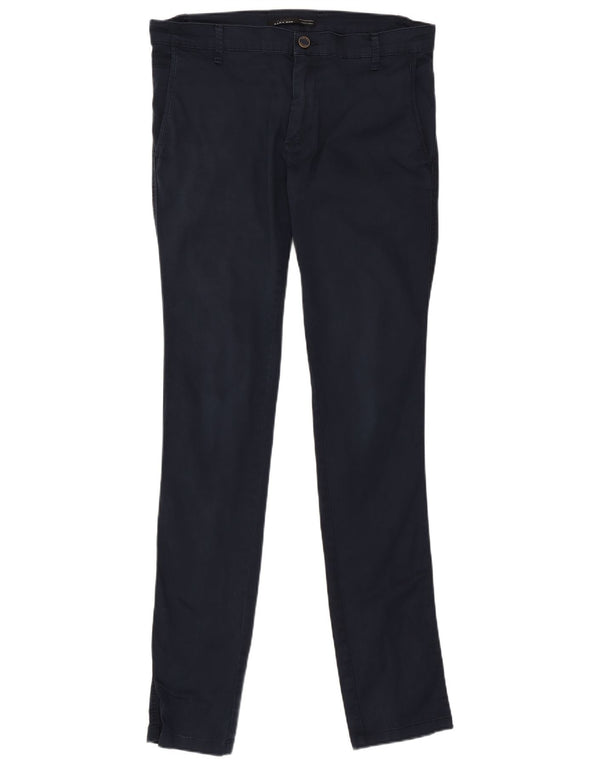 Zara Mens Skinny Chino Trousers EU 38 Small W30 L32 Navy Blue