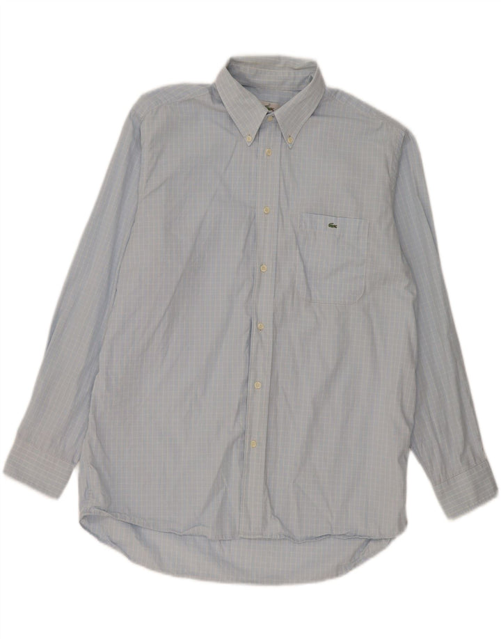 LACOSTE Mens Shirt Size 42 Large Blue Check Cotton Vintage Lacoste and Second-Hand Lacoste from Messina Hembry 