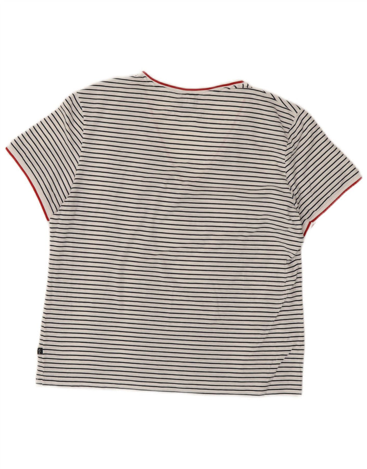 PAUL & SHARK Ženska majica kratkih rukava UK 18 XL Pamuk na bijele pruge