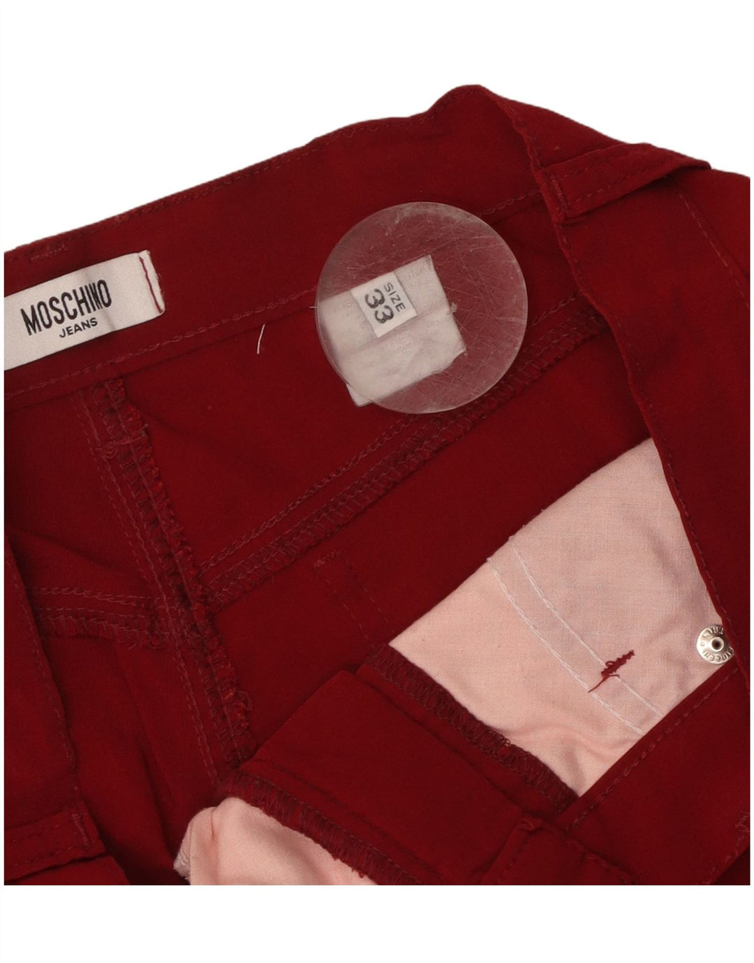 Moschino muške ravne ležerne hlače W33 L33 Crvene