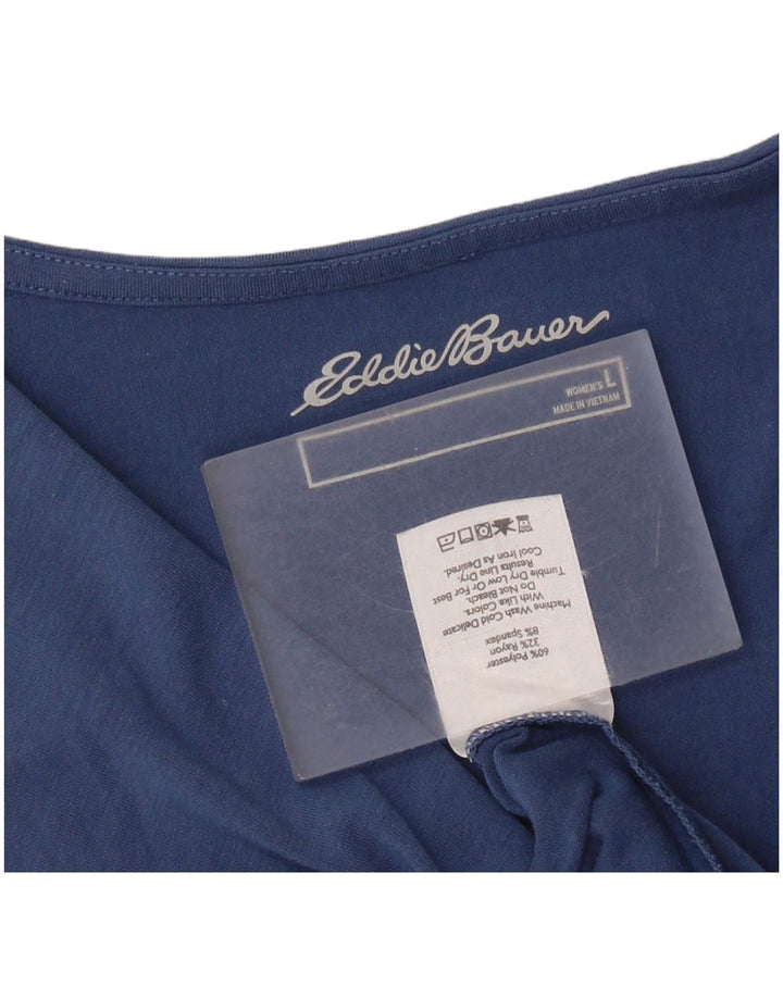 Eddie Bauer Ženska haljina A-kroja bez rukava UK 14 Veliki plavi poliester