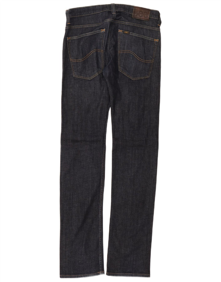 Lee ženske ravne uske traperice Powell W32 L36 tamnoplavi pamuk