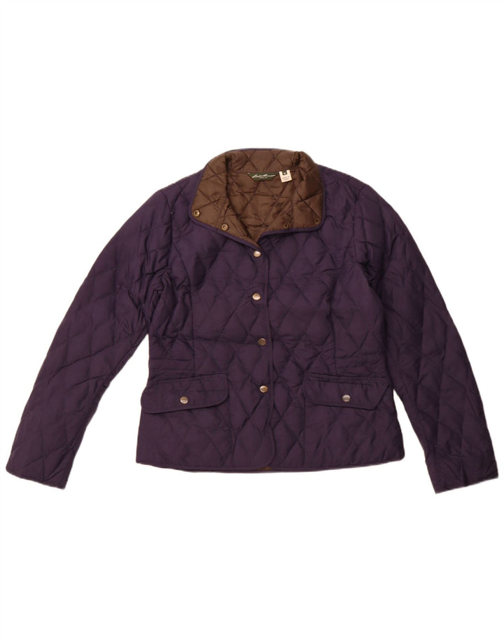EDDIE BAUER Ženska prošivena podstavljena jakna UK 14 srednje tamnoplavi poliester