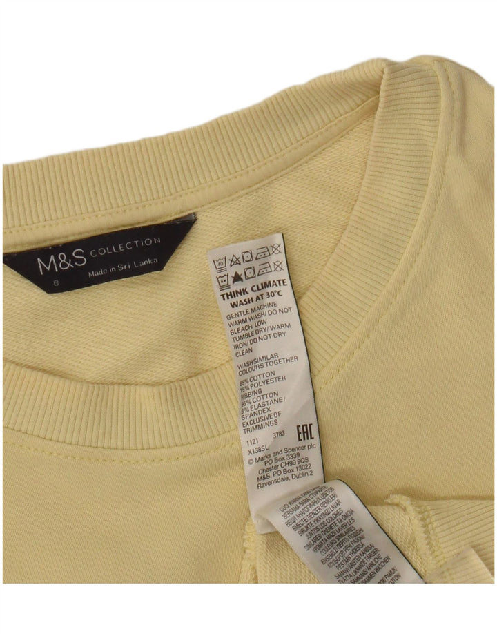 Marks & Spencer Ženski džemper UK 8 Mali žuti pamuk