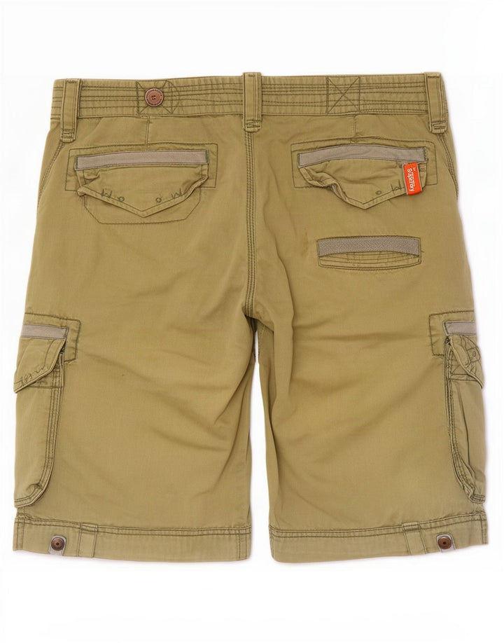 Superdry muške kargo kratke hlače velike W36, zeleni pamuk