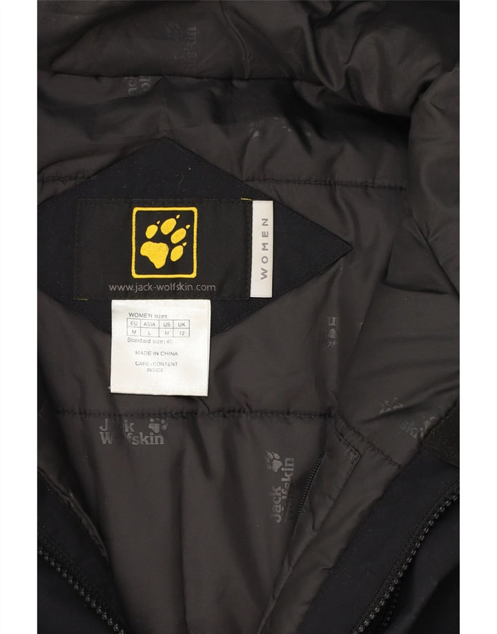 JACK WOLFSKIN Womens Hooded Windbreaker Jacket UK 12 Medium  Navy Blue Vintage Jack Wolfskin and Second-Hand Jack Wolfskin from Messina Hembry 