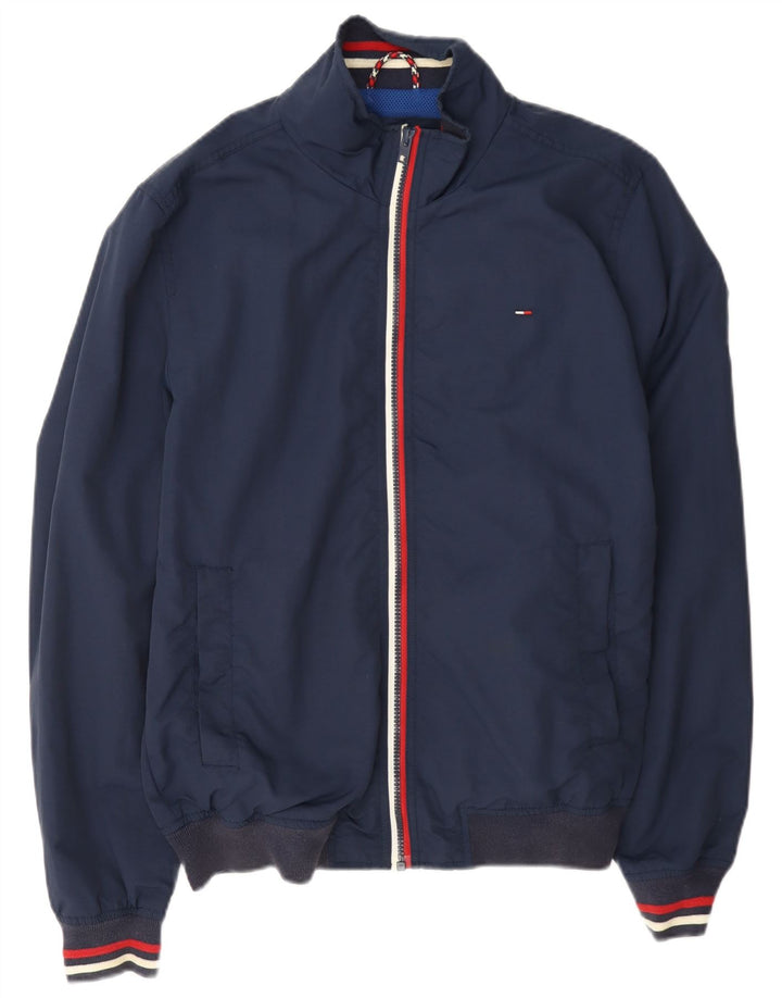 Tommy Hilfiger muška bomber jakna UK 38 Medium tamnoplavi prugasti poliamid