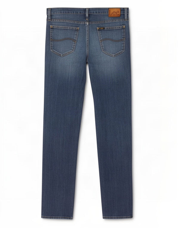 Lee Mens Daren Zip Fly Straight Jeans W34 L34 Plavi pamuk