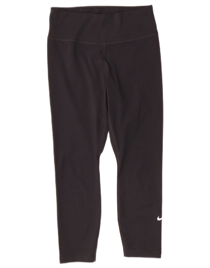 NIKE ženske Dri Fit Capri tajice UK 8 male crne poliesterske