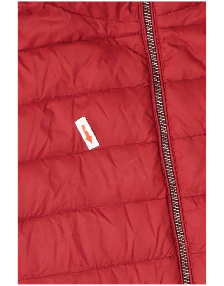 Ženska podstavljena jakna s kapuljačom Massimo Dutti UK 14 Large Bordo
