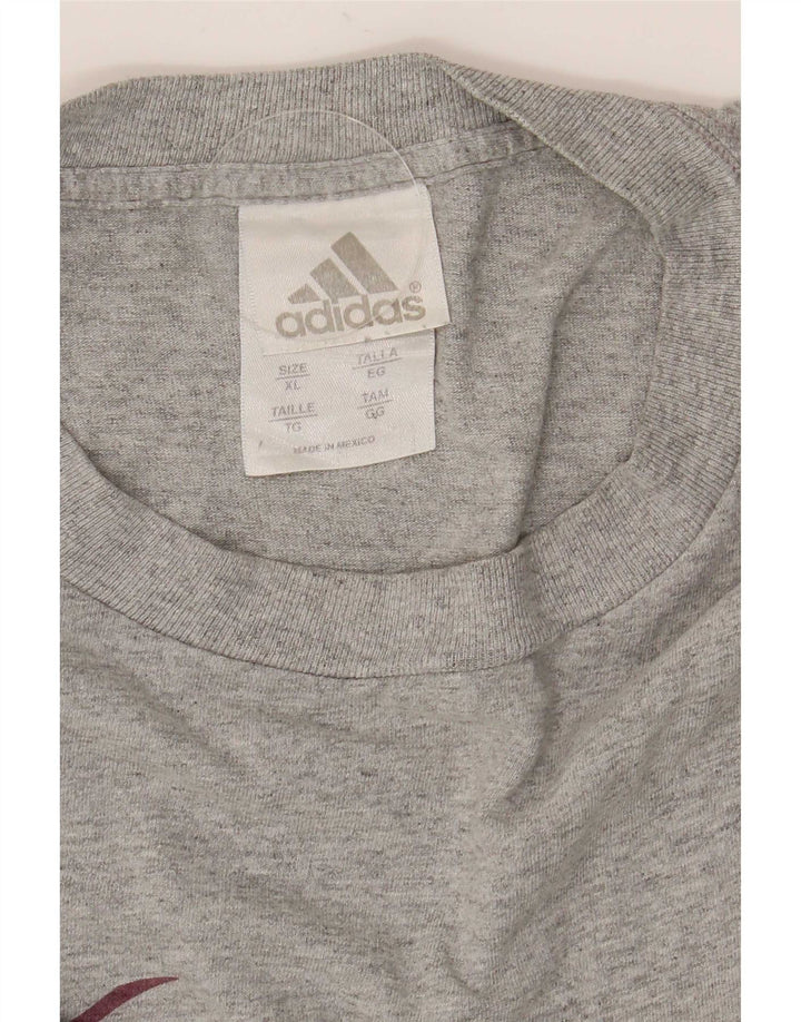 Adidas muška grafička majica dugih rukava XL sivi pamuk