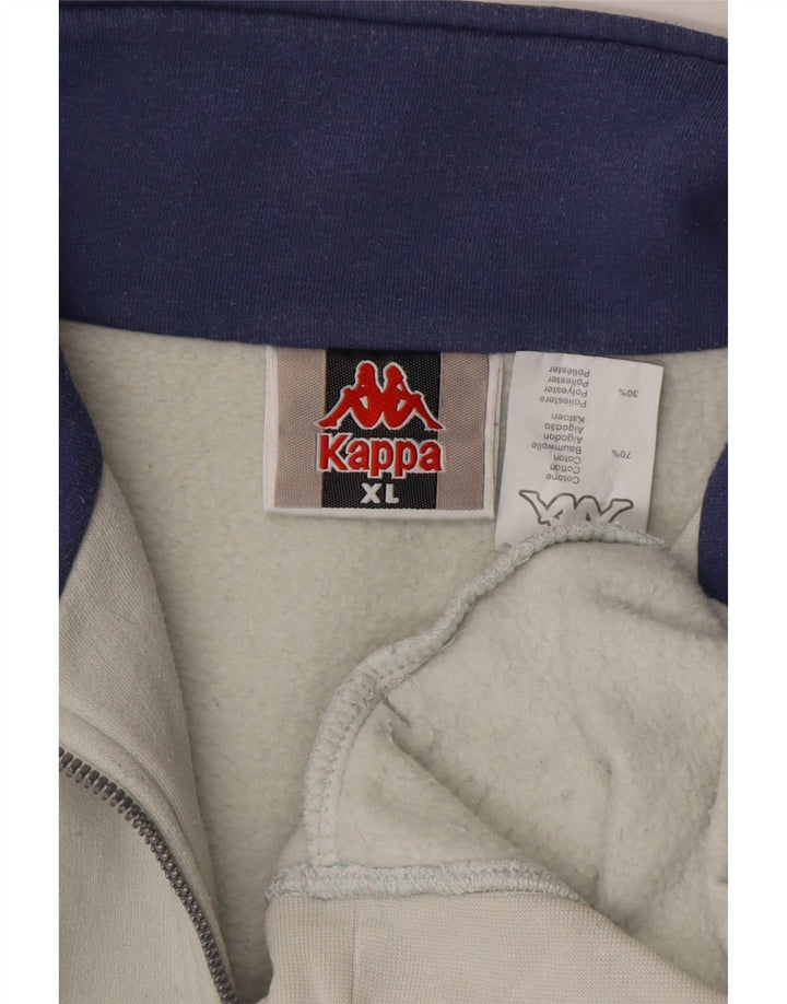 Kappa muška majica s izrezom s patentnim zatvaračem XL od bijelog pamuka