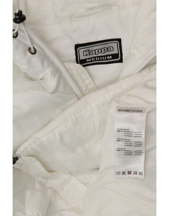 Kappa Ženska jakna s kapuljačom i podstavljenom dužinom UK 12 Srednji bijeli poliester