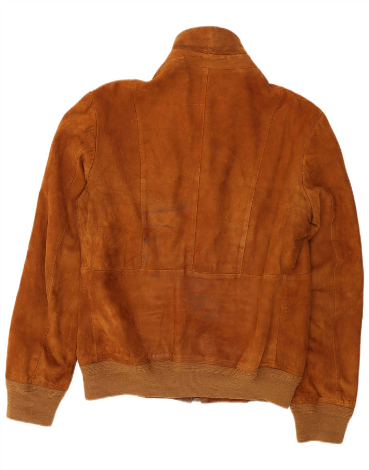 Vintage muška bomber jakna od brušene kože IT 52 XL smeđa