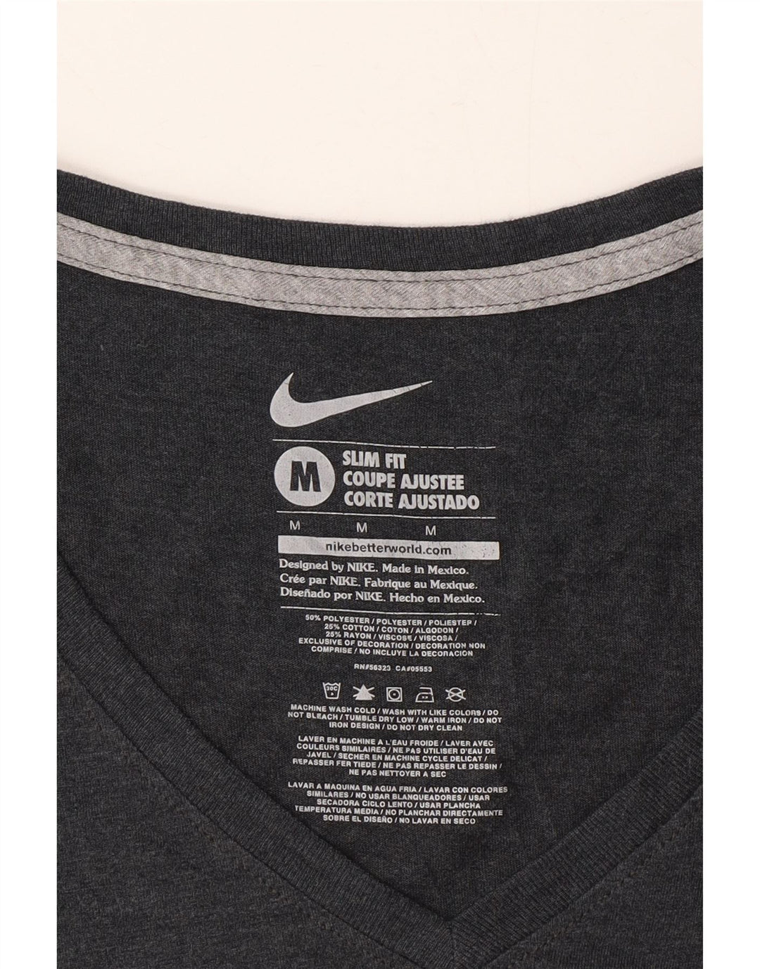 NIKE Womens Coupe Ajustee Slim Fit T-Shirt Top UK 12 Medium Grey Polyester Vintage Nike and Second-Hand Nike from Messina Hembry 