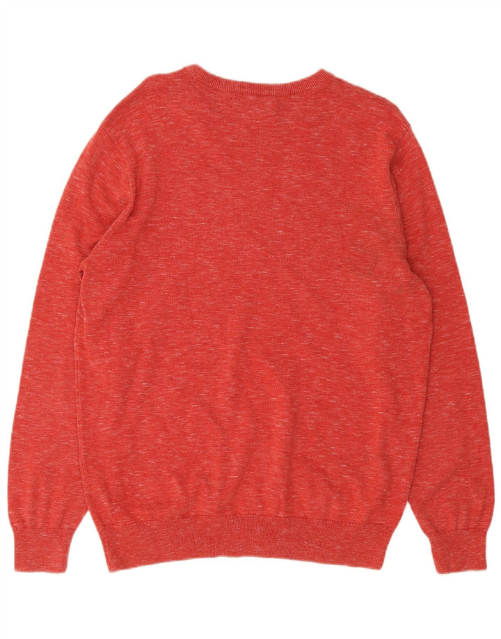 J. Crew muški pulover s ovratnikom, veliki crveni flekasti pamuk