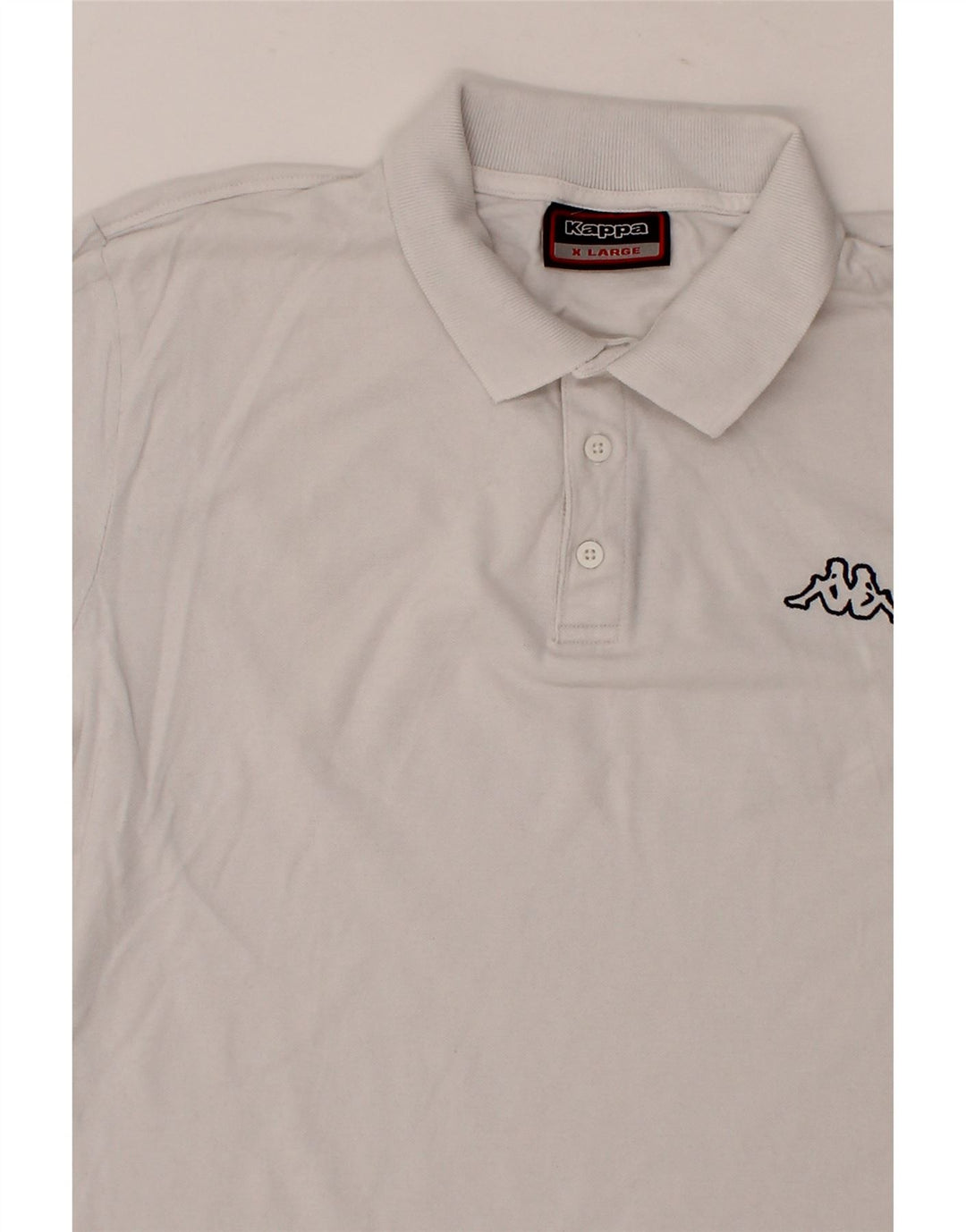 KAPPA Mens Polo Shirt XL White Cotton Vintage Kappa and Second-Hand Kappa from Messina Hembry 