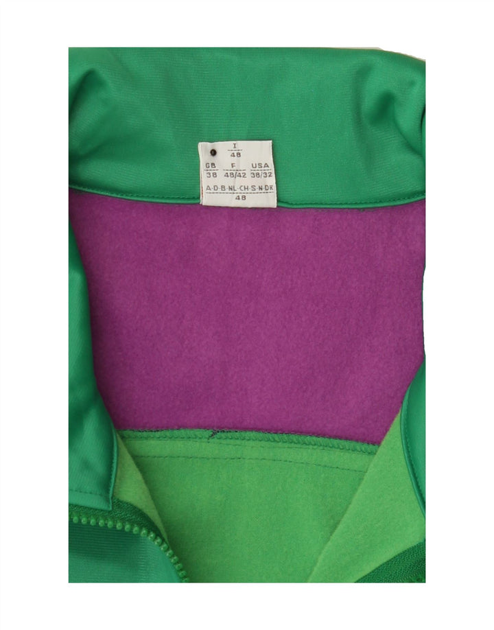 BELFE Mens Tracksuit Top Jacket UK 38 Medium Green Colourblock Polyester Vintage Belfe and Second-Hand Belfe from Messina Hembry 
