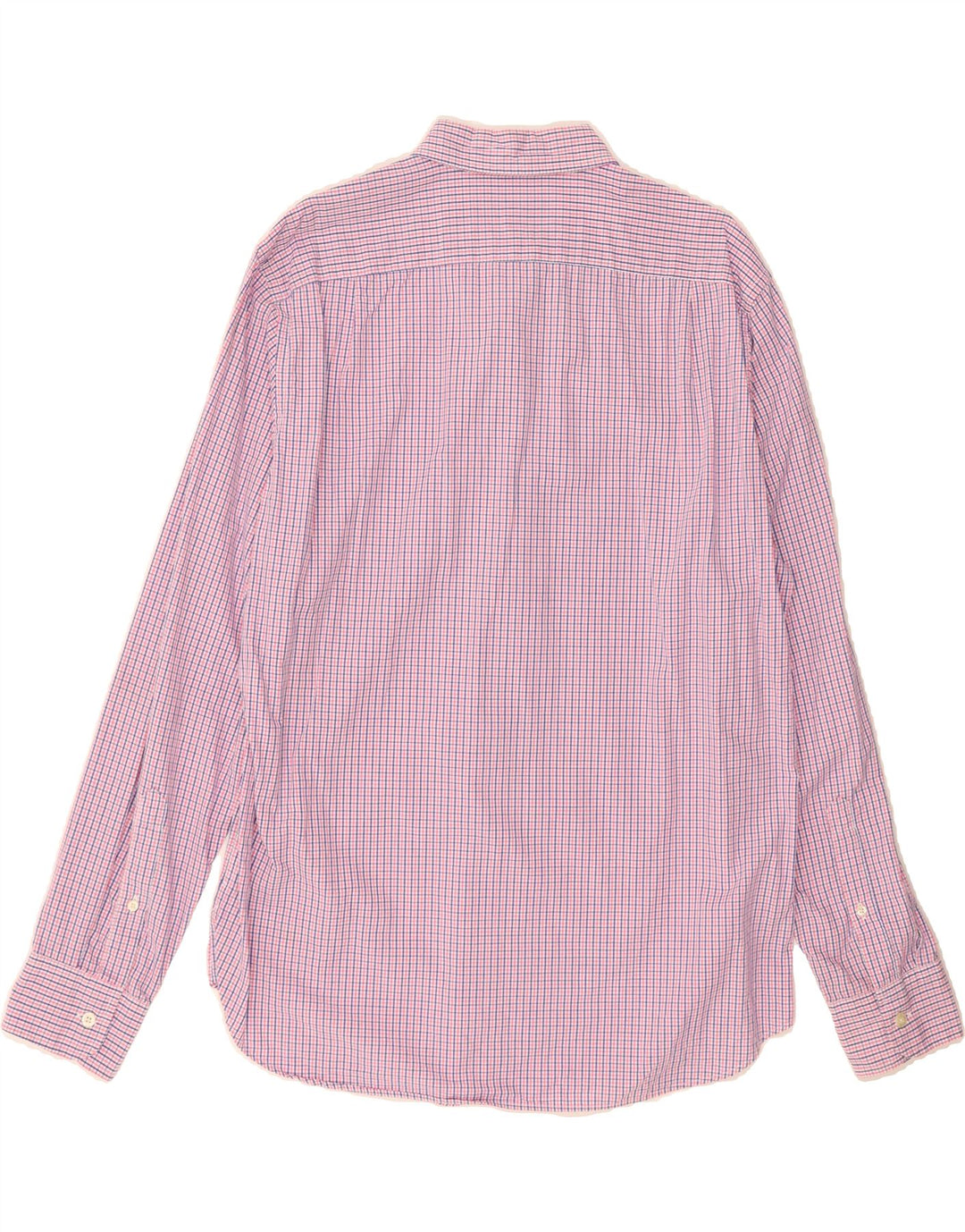 J. CREW Mens Tailored Shirt Large Pink Check Cotton Vintage J. Crew and Second-Hand J. Crew from Messina Hembry 