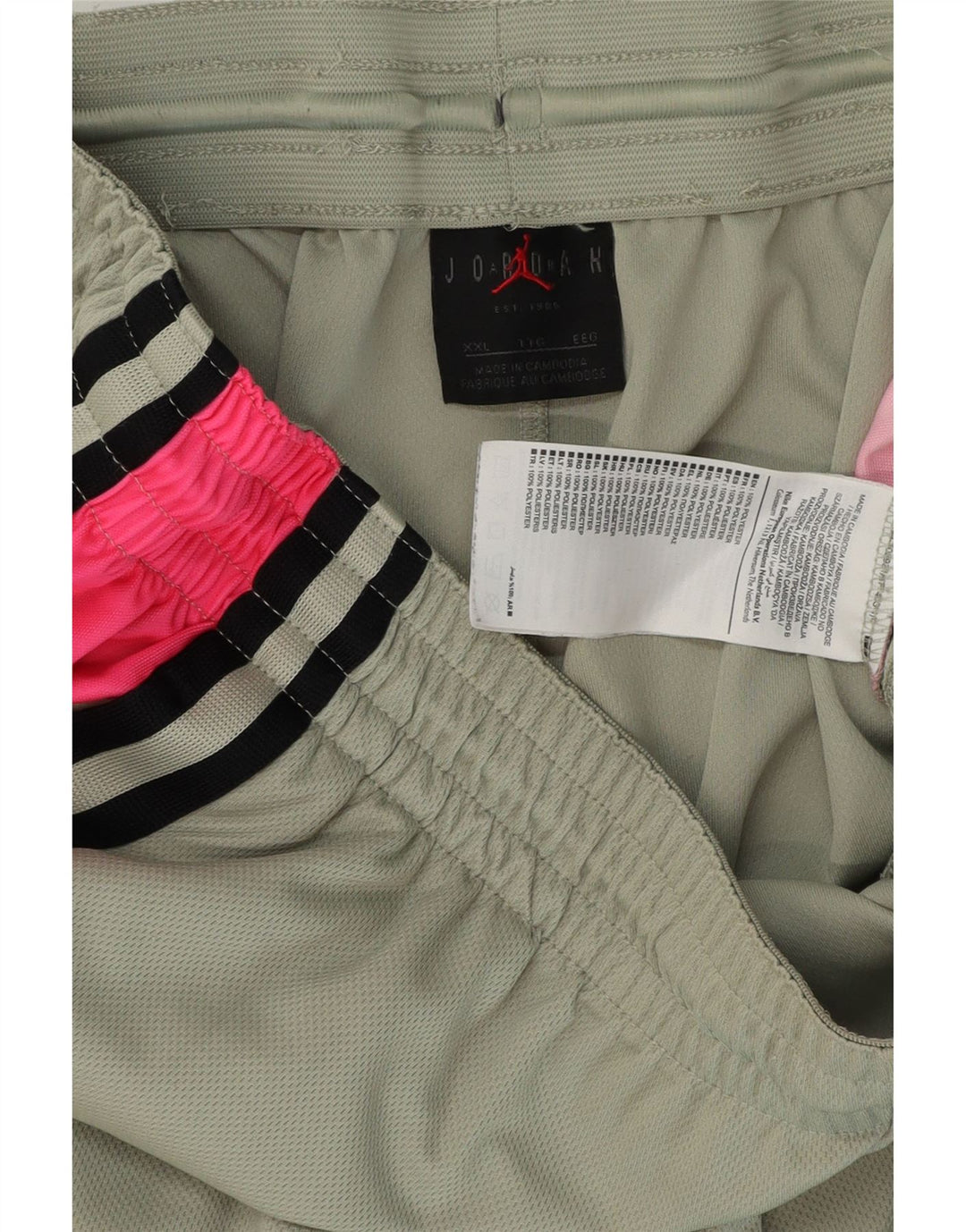Jordan Mens Graphic Sport Shorts 2XL  Grey Colourblock Polyester
