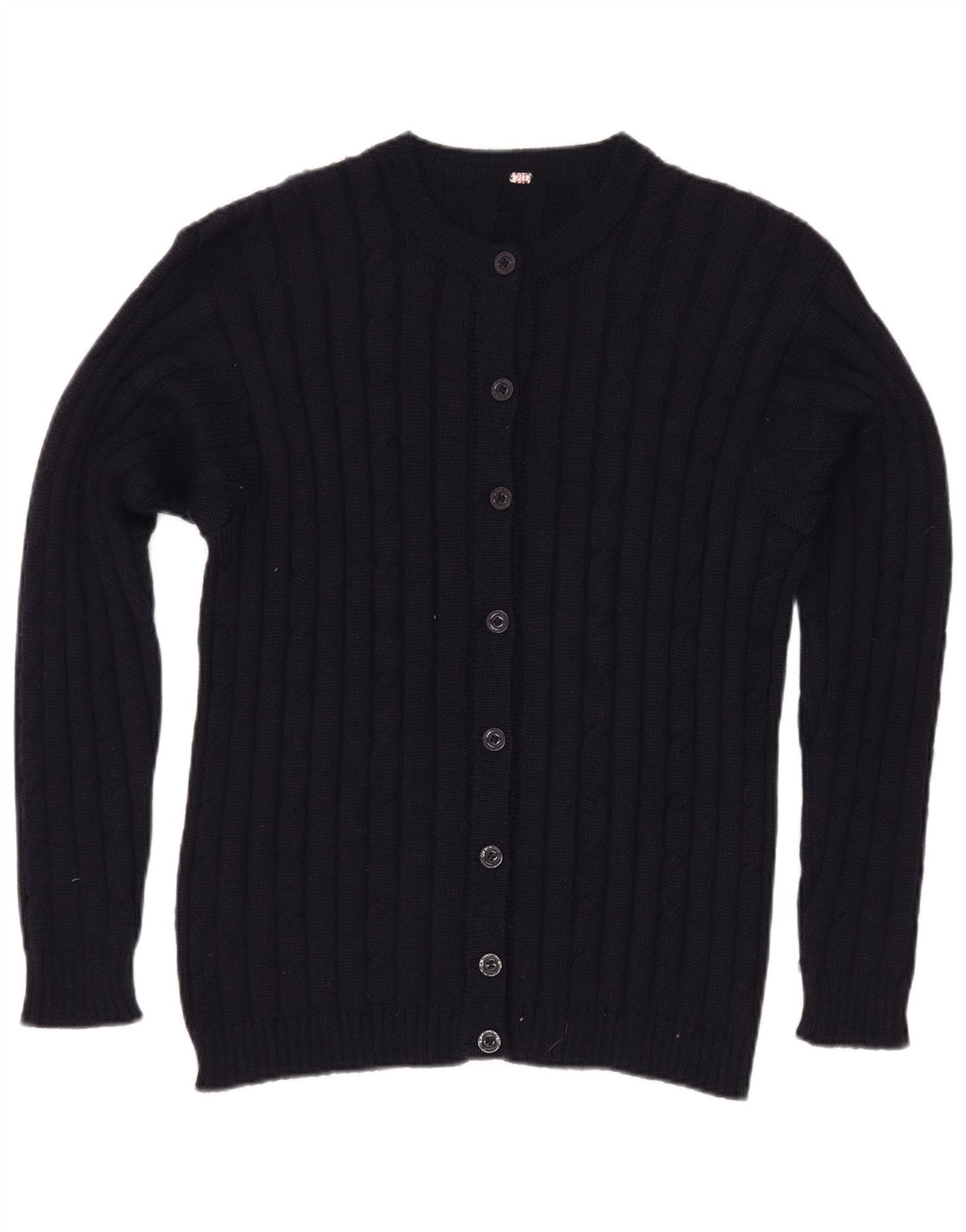 Vintage ženski kardigan džemper UK 12 Srednje tamnoplavi