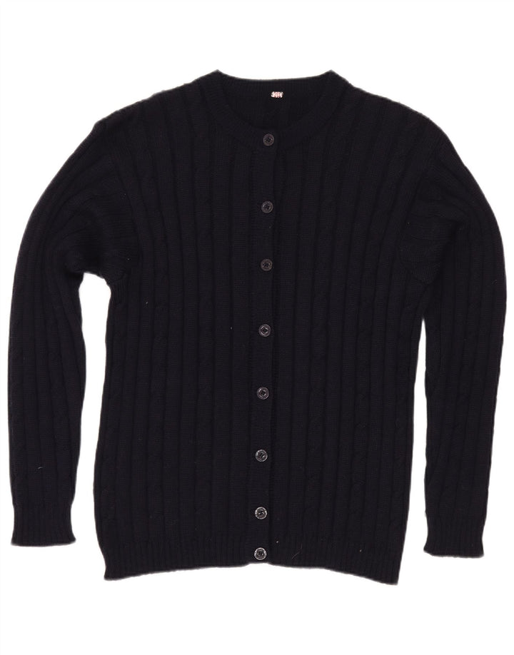 Vintage ženski kardigan džemper UK 12 Srednje tamnoplavi