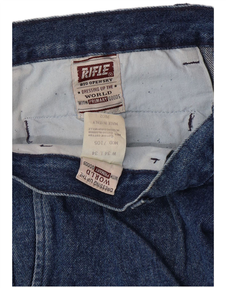 RIFLE Muške ravne traperice W34 L34 Plavi pamuk