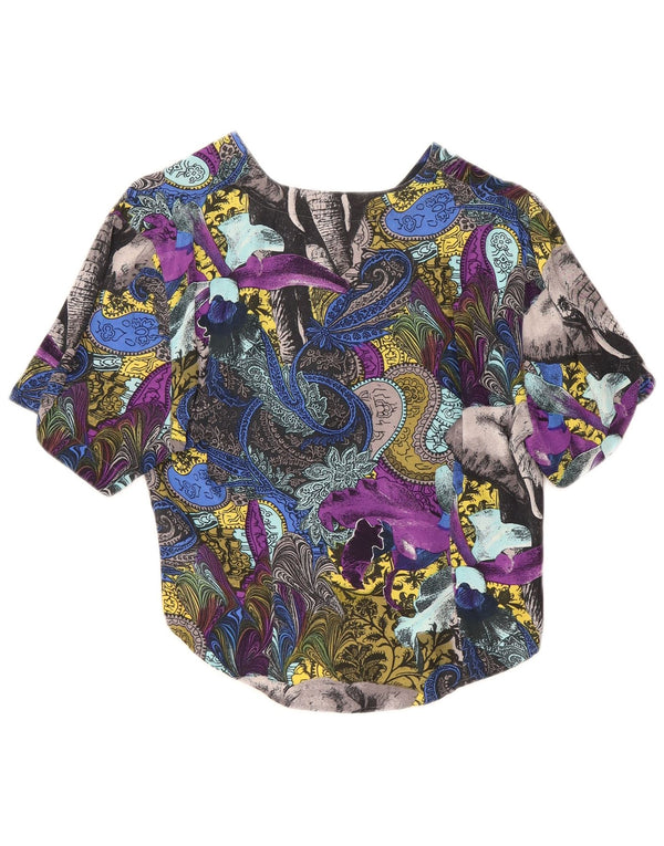 Vintage ženska košulja bluza UK 12 srednje raznobojna paisley viskoza