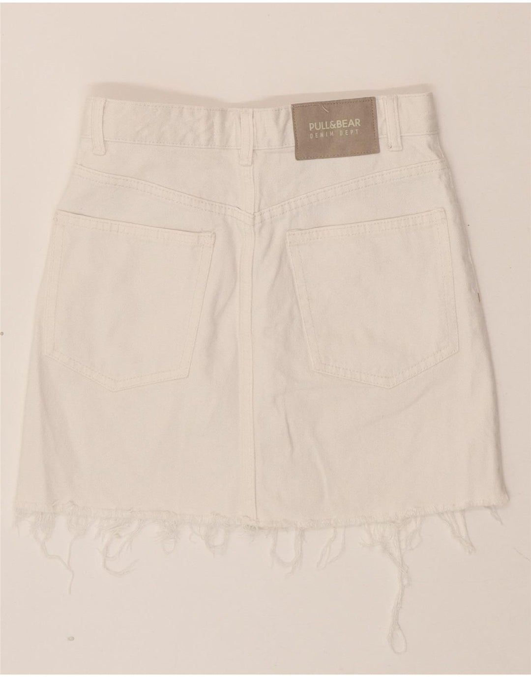 PULL & BEAR Womens Denim Skirt Small W26  White Vintage Pull & Bear and Second-Hand Pull & Bear from Messina Hembry 