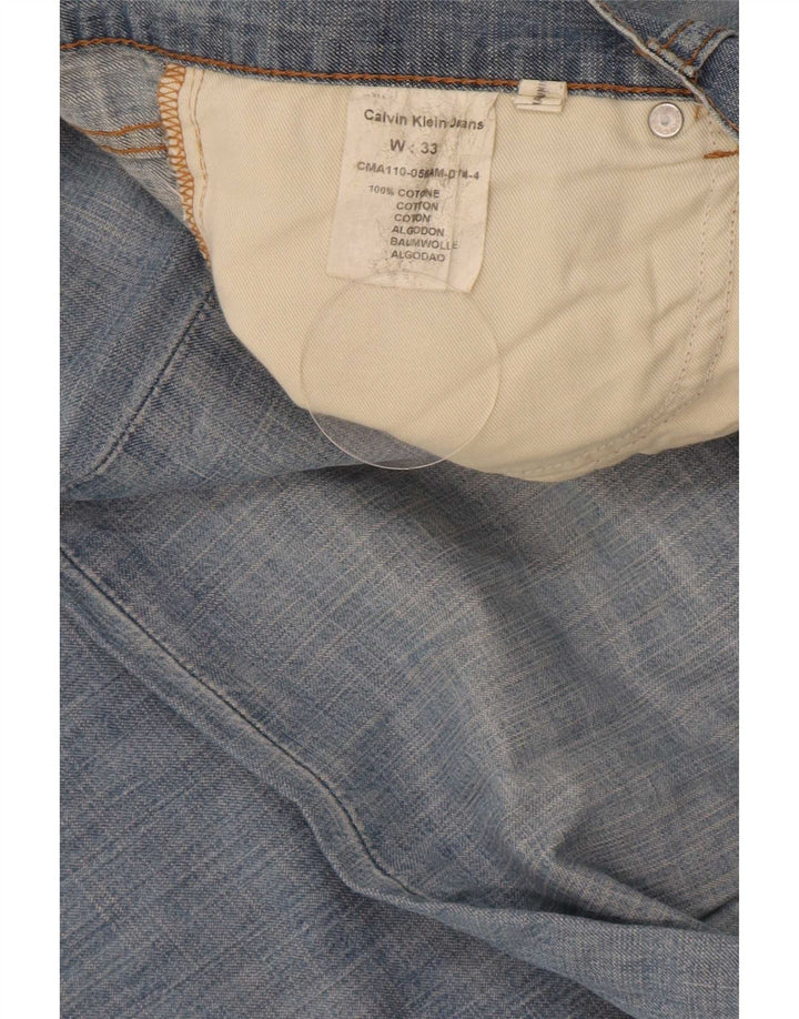 Calvin Klein muške ravne traperice W33 L33 plavi pamuk
