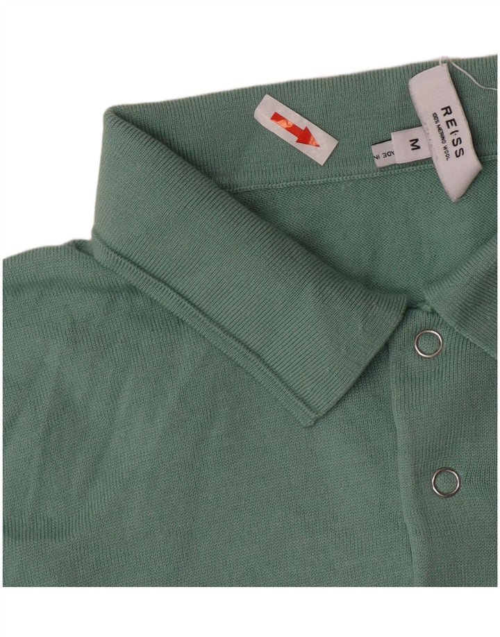 Reiss muška polo majica srednje zelene vune