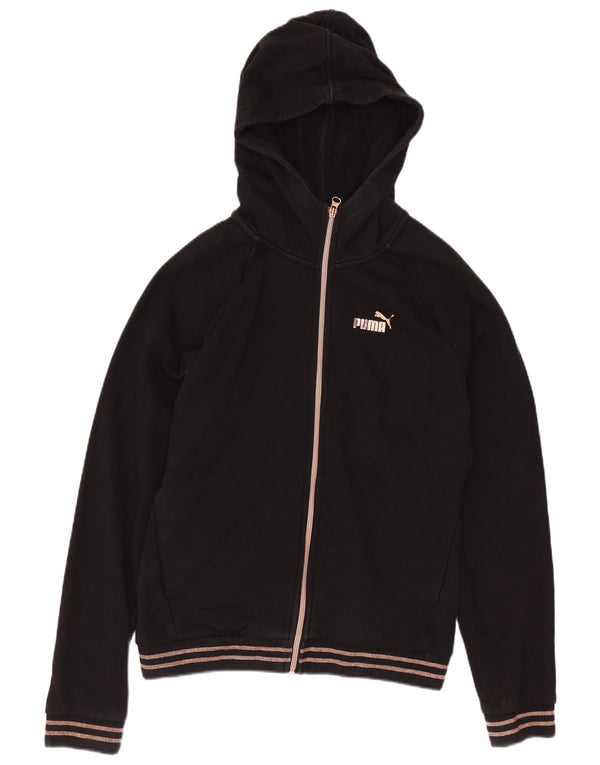 Puma ženski pulover s kapuljačom na patentni zatvarač UK 14 Srednje crni pamuk